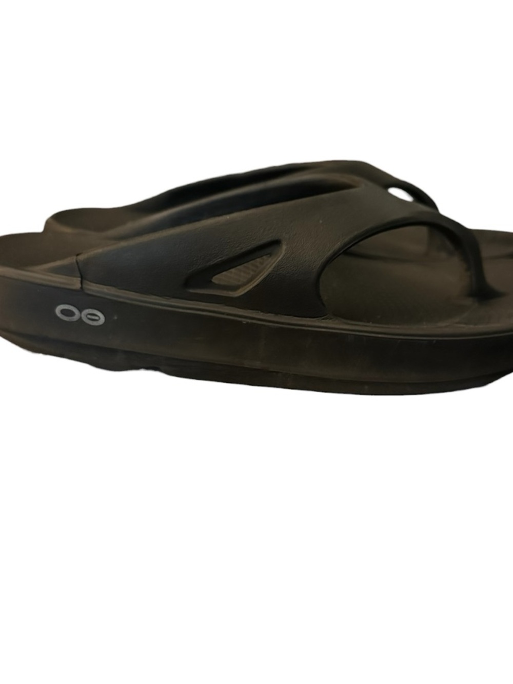 OOFOS Original Thong Sandals Black Unisex Mens 6 / Womens 8
